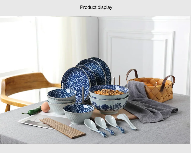 В японском стиле чашка для дома посуда в западном стиле сочетание блюд 18 штук набор керамической посуды расписанный вручную керамический