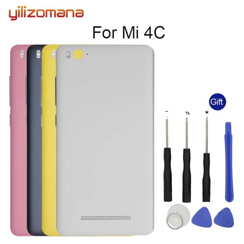 

YILIZOMANA Original Replacement Battery Back Cover For Xiaomi Mi 4C Mi4C M4C Phone Rear Door Housings Hard Case Free Tools