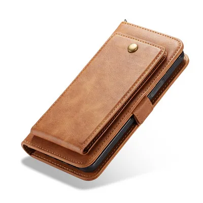 Роскошный кожаный магнитный флип-чехол в стиле ретро для samsung Galaxy S9 S8 Plus Note 8 9 - Цвет: Коричневый