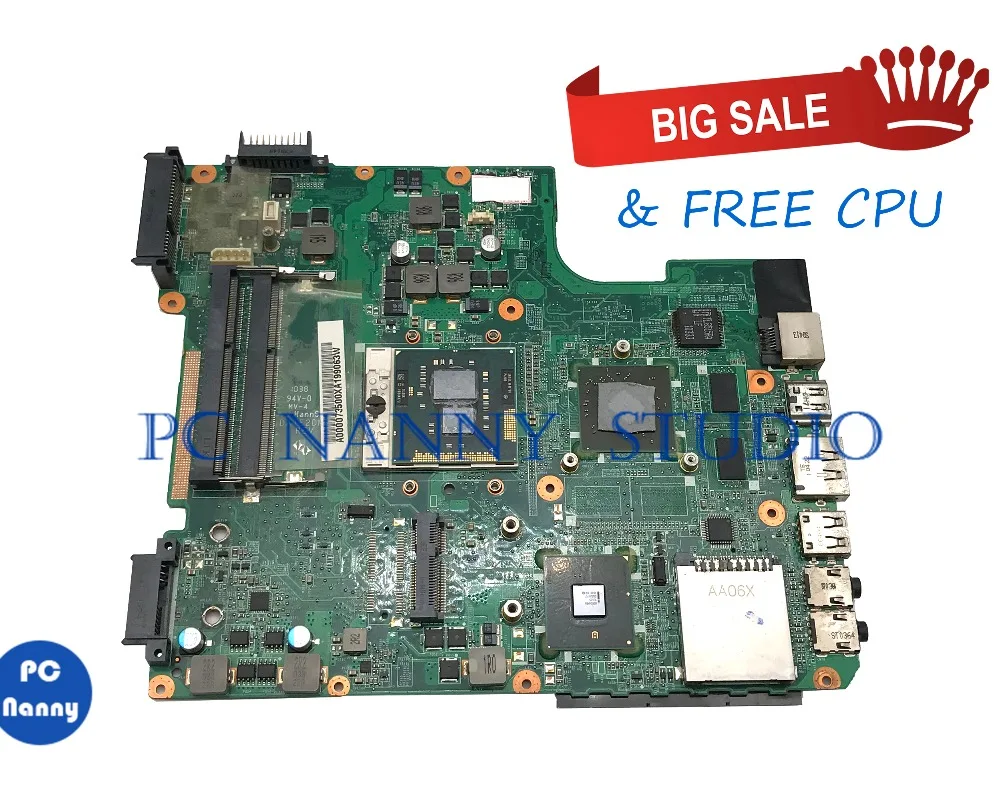PCNANNY A000073500 для ноутбука Toshiba Satellite L640 L645 материнская плата DATE2DMB8F0 DDR3 HM55