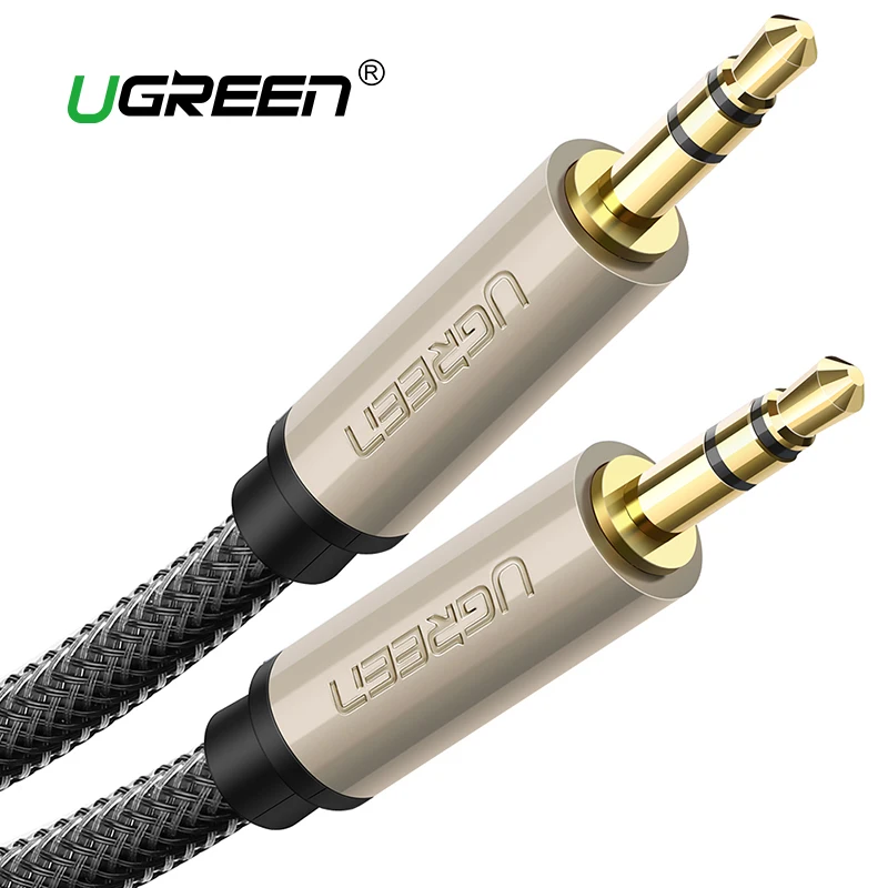 Лучший Ugreen 3,5 Jack аудио кабель Jack 3,5 мм Автомобильный Кабель для входа внешнего сигнала для iPod huawei p20 lite динамик для наушников MP3 3,5 мм AUX кабель