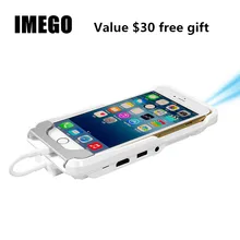 Mini TV Micro DLP Wifi Portable Pocket LED Smartphone Projector Pico HD Video 1080P HDMI For iPad iPhone 6 7 8 X Plus White IOS