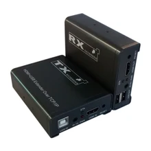 Высокое качество 120 м HDMI KVM Extender tcp/ip Сетевой удлинитель USB HDMI ИК по cat5e/6 (1 TX + 1 rx)