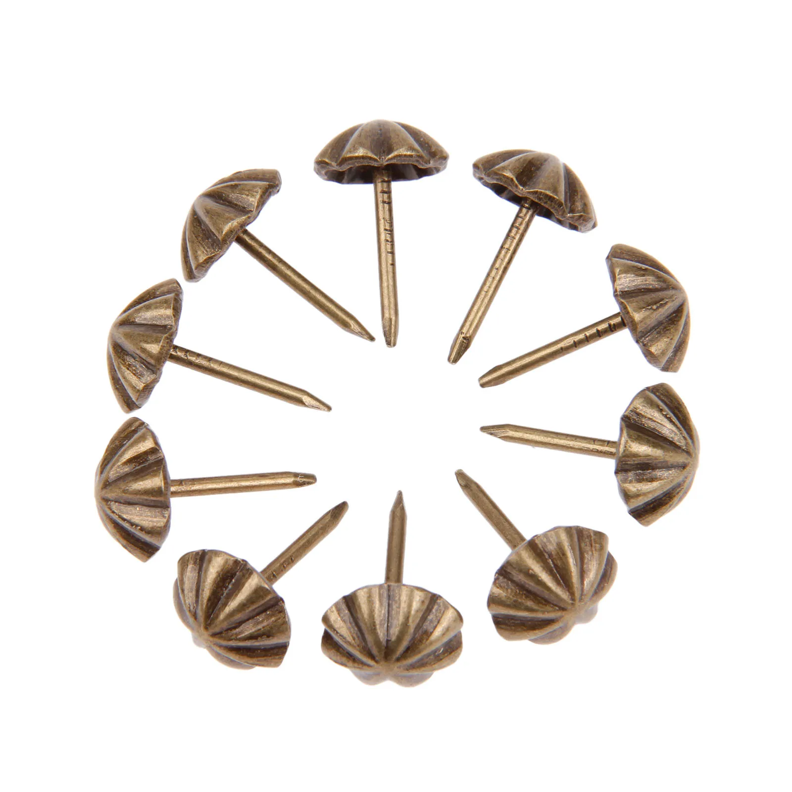 DRELD 100Pcs 11*17mm Antique Bronze Upholstery Nails Iron Metal Jewelry