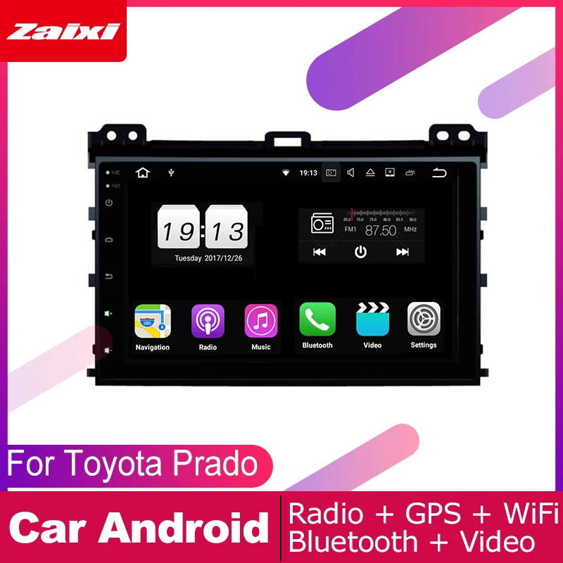 

ZaiXi 2 DIN Auto Player GPS Navi Navigation For Toyota Prado 2002~2010 Car Android Multimedia System Screen Radio Stereo