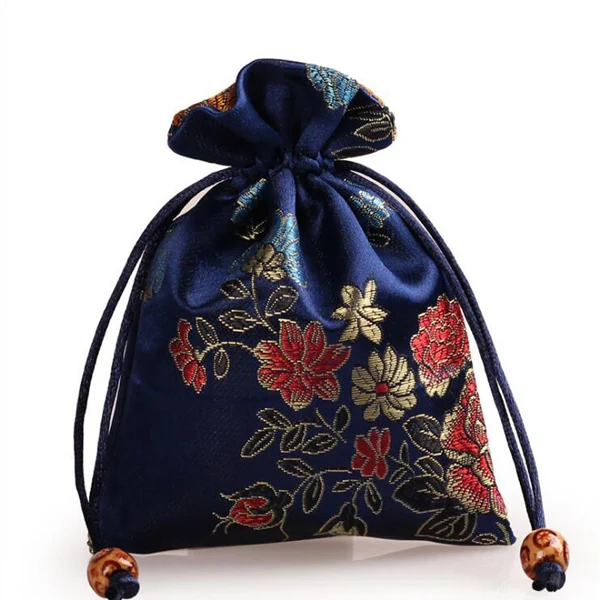 Китайский шелковый вышитый Подарочный мешочек 11x14 см мешочек для ювелирных изделий смешанный благородный свадебный мешок для конфет Рождество вечерние сувениры Подарочная сумка 50 шт - Цвет: Style 4