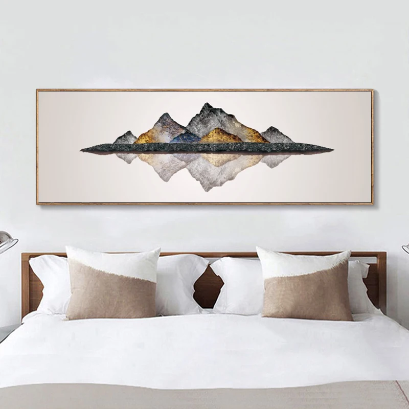 Абстрактные Художественные постеры с масляной живописью и принтами настенные художественные картины на холсте Igneous Rock горные картины для гостиной домашний декор