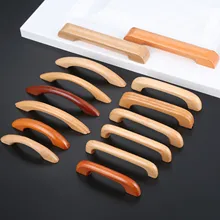 Wood Pull Handle Knobs 64-128MM Kitchen Cabinet Furniture Handle Solid Wooden Cabinet Knob Handle Door Drawer Pull Handle Knobs 2017 free design custom american solid wood kitchen cabinet with solid wood door panels customized color