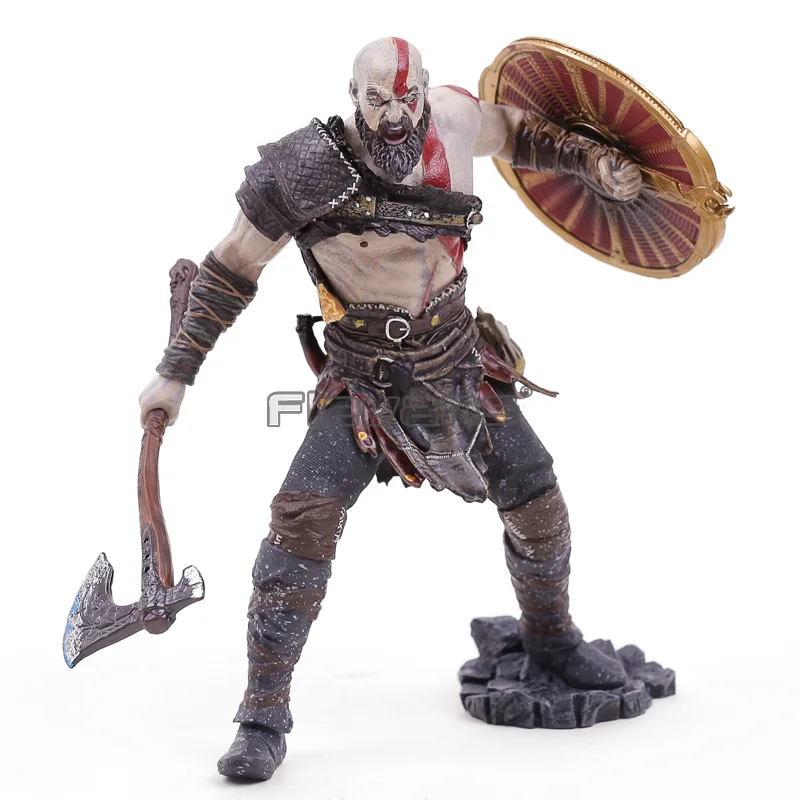 Hot Classic Game God of War Series 4 Kratos Battle Axe Shield PVC