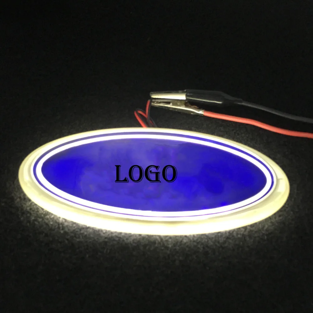 

Auto 5D Logo Light Car Emblem Light Hub Lamp for Ford Galaxy Fiesta ST Explorer Focus 2 3 Kuga FusionEscape Ranger Mustang White