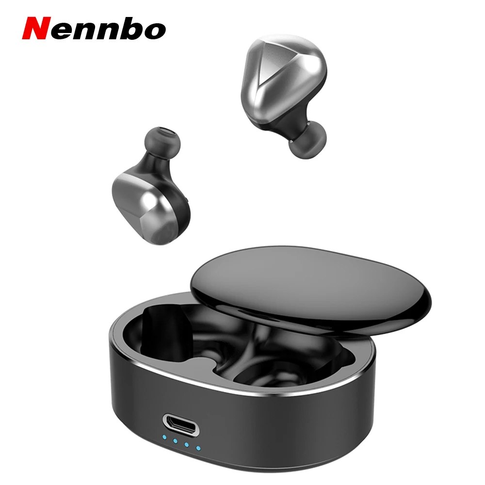 

Nennbo T50 TWS Wireless Bluetooth 5.0 Headphone HD Mic Handsfree Earphones 360 Rotating Cover Stereo Sports Headset For phone