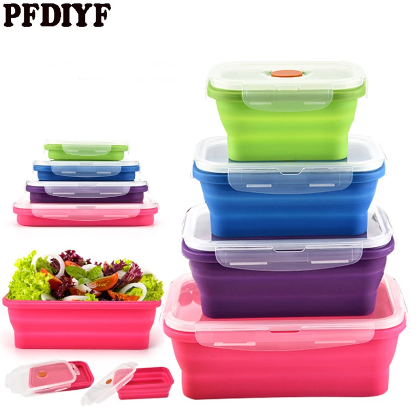 Faltbare Tragbare Schüssel Bento Boxen Faltbare Aufbewahrungsbehälter Lunchbox