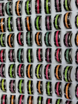 

1cm pattern Luminous mood ring Rainbow ring mix color