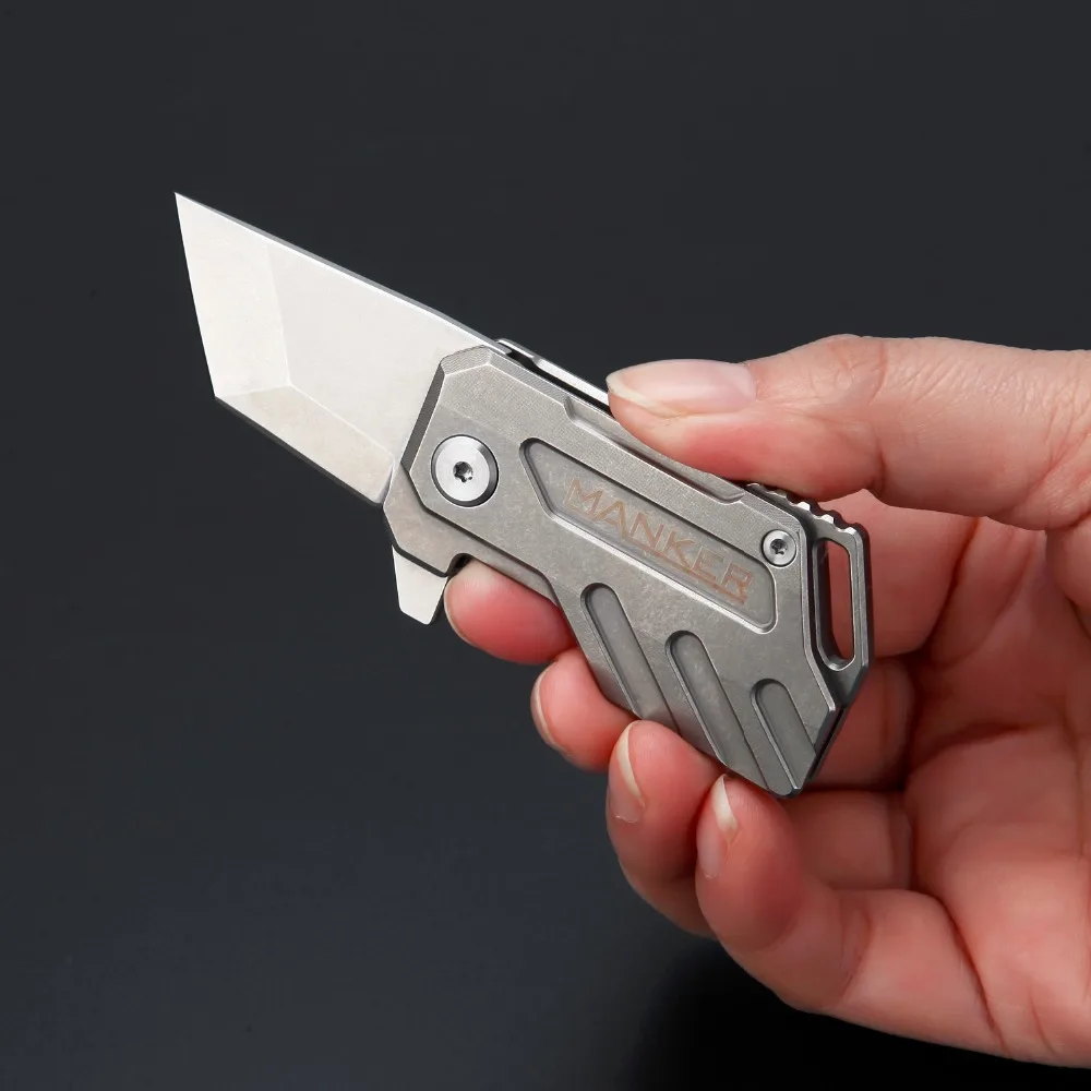 

MANKER Fairy M 58-60 HRC Floding Titanium Alloy High Hardness Tactics Knife Outdoor Hunting Combat Camping Knifes MINI Size