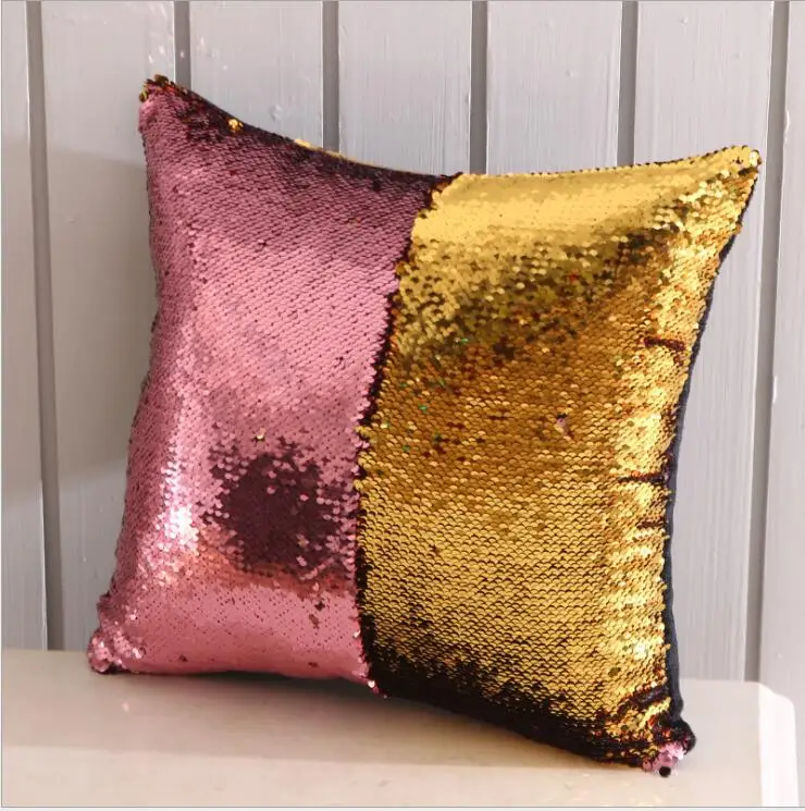 17 Русалка наволочка Двусторонняя Подушка Чехол coussin украшение cojines kussenhoes almofada decorativa DIY блестки наволочки - Цвет: 17