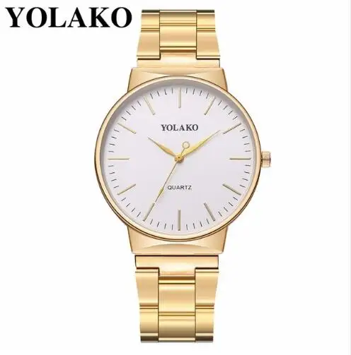 

YOLAKO Brand Fashion Men Stainless Steel Business Watch Luxury Male Quartz Watch Casual Men Wristwatches Relogio Masculino