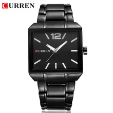 CURREN 2016 Мужчина Квадратных Моды Случайные Часы Лучший Бренд Класса Люкс Часы Мужчины Полный Стальные Спортивные Часы Часы Мужчины Relogio Masculino
