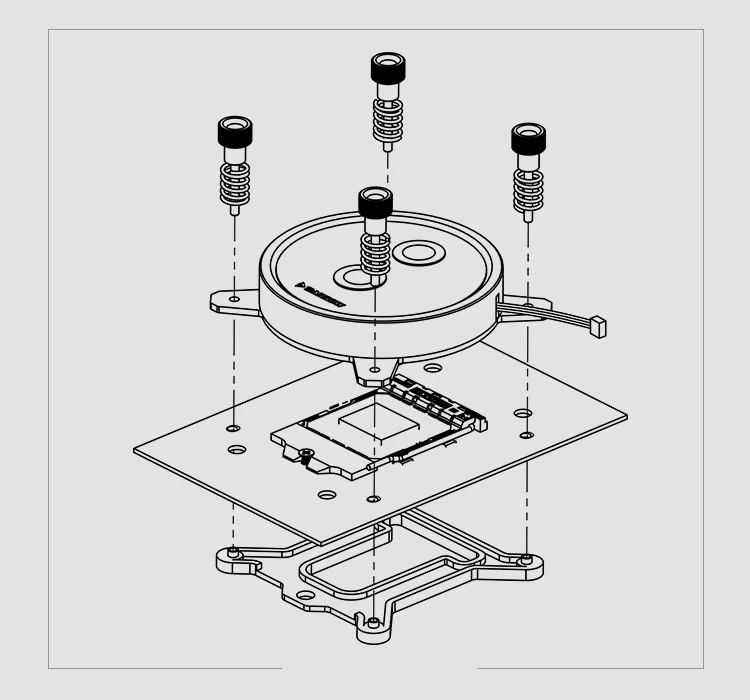 Блок питания для процессора Barrow Intel LGA 1150 1151 1155 1156 Socket / AM3 AM4 2011 X99 X299 Coper