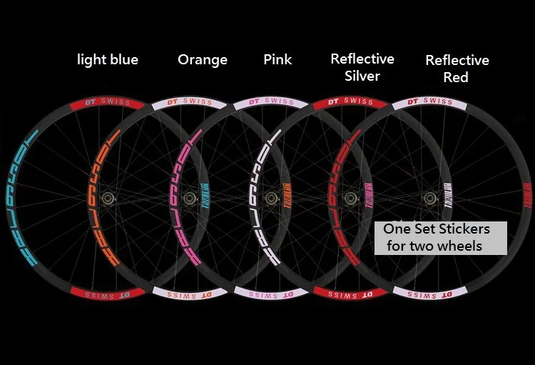 Best Two Wheel Sticker Set for  DT 950 Mountain Bike Bicycle Rim Reflective MTB Cylcing Race 2