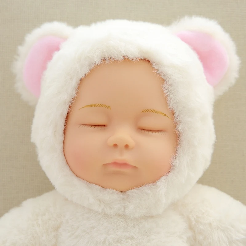 25 см силиконовая кукла reborn baby doll 17 дюймов спящие Младенцы reborn closplay кролик розовый белый Рождественский подарок для детей