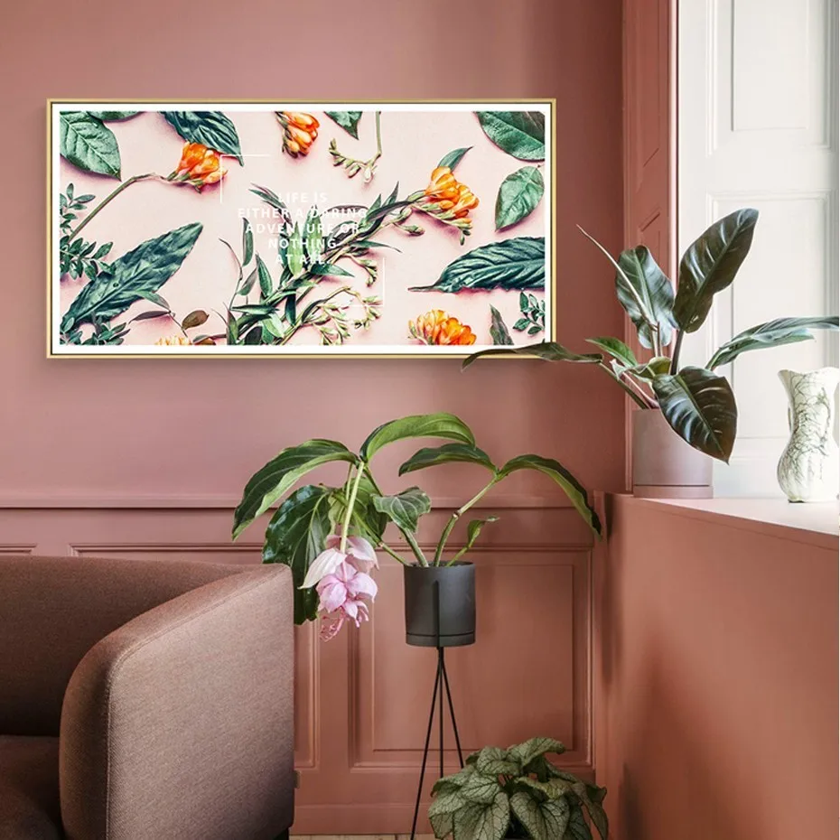 

Sure Life Fresh Concise Botany Flower Canvas Painting Nordic Wall Picture Decoration Poster Art For Living Room Home Decorativos