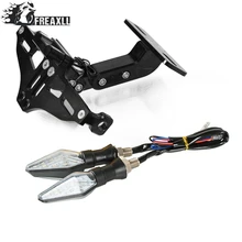 Держатель номерного знака мотоцикла с Универсальный светодиодный светильник для BMW R1200GS ADV F800GS F700GS CRF1000L Африка Твин CRF1000