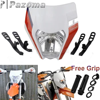 

Motorcycle MX Enduro Motocross Supermoto Headlamp w/ Sticker Headlight Fairing For Honda Yamaha Ducati KTM EXC SX SXS XCW SMR