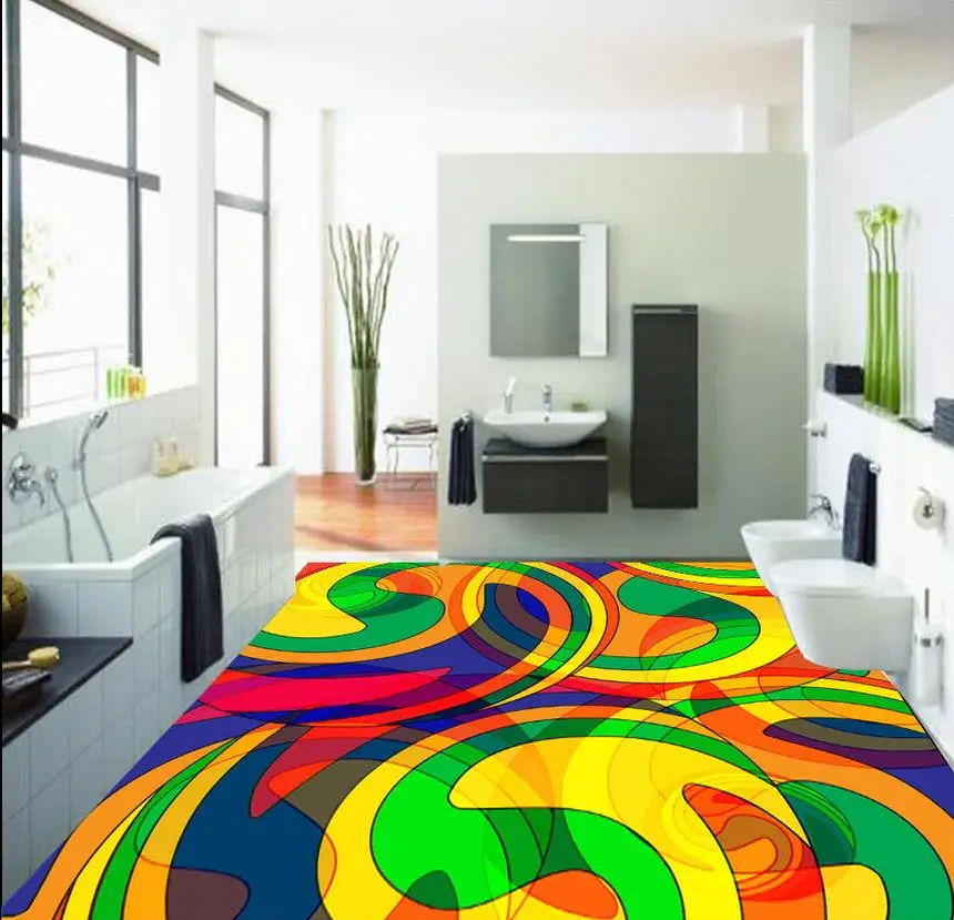 Custom Photo Floor 3d Wallpaper Modern Art Abstract Fashion Painted 3d