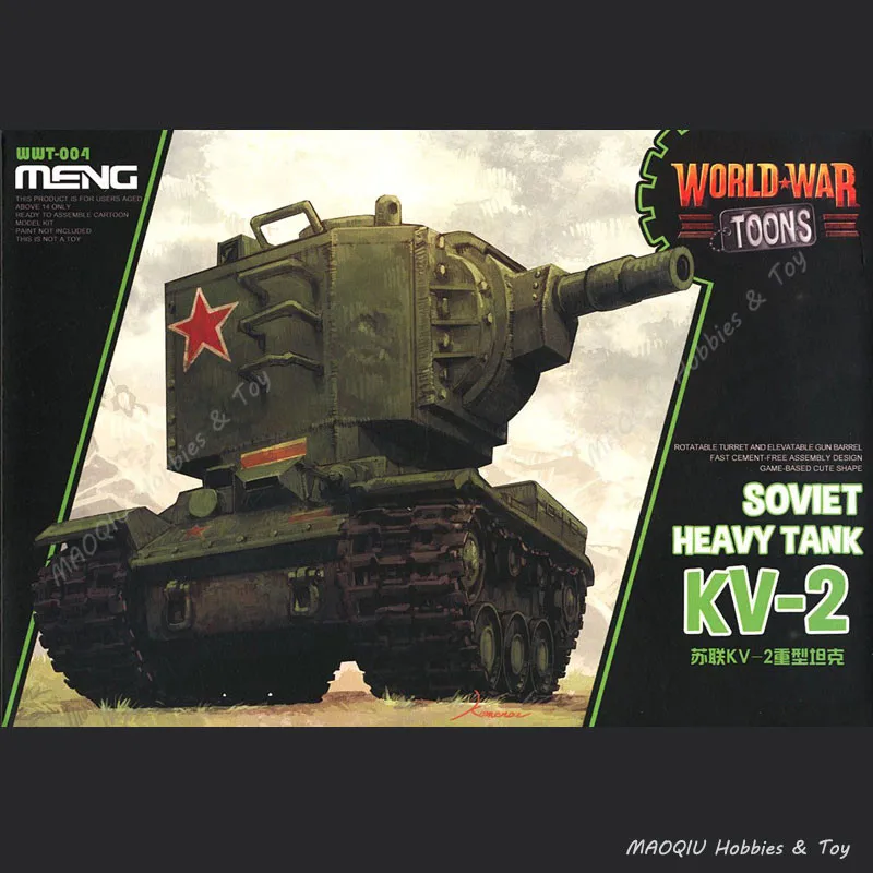 

MENG WWT 004 Q Version KV2 Soviet Heavy Tank Military Assembly Model Building Kits World War Toons