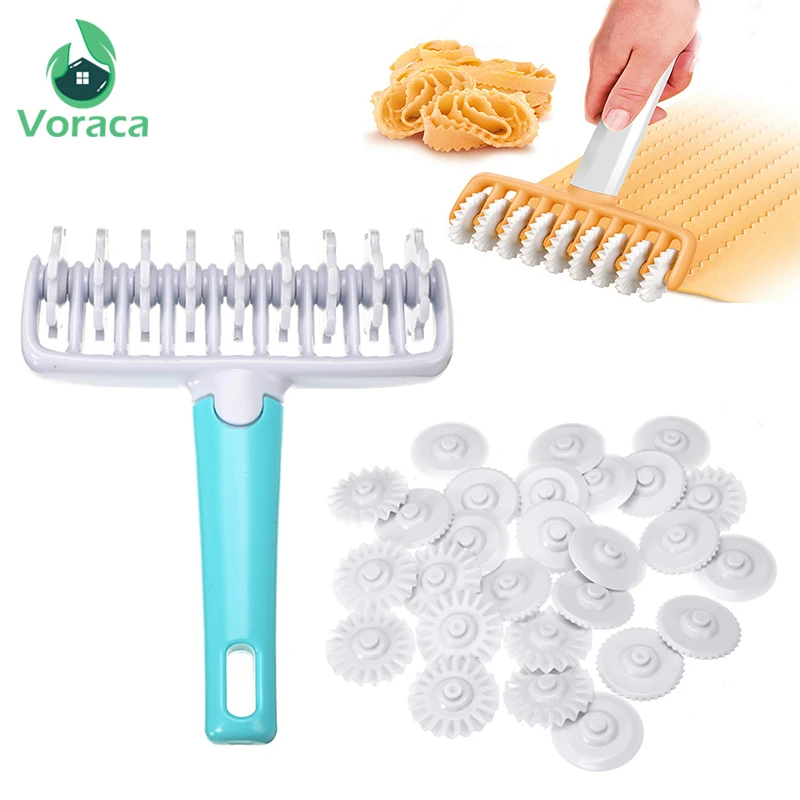 

37pcs/Set DIY Cake Noodle Dough Roller Cutter Pastry Decor 4 Different Gears Kitchen Baking Tool Embosser Fondant Ribbon Cutter
