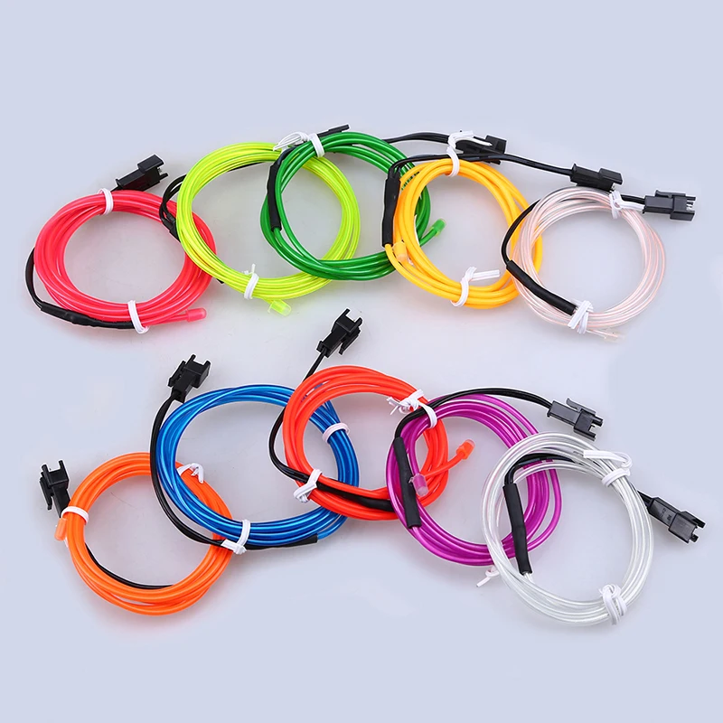  POSSBAY 3M EL Wire Rope Neon Glow Light Decorate Car Party Outdoor/Indoor for A4 A6 Camry Civic CRV - 32931413994