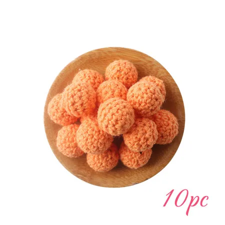 Let's Make 16mm 10pc Wooden Crochet Beads Chewable Beads DIY Wooden Teething Knitting Bead Jewelry Crib Sensory Toy Baby Teether Baby Teething Items discount Baby Teething Items