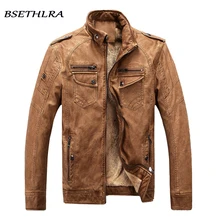 Bsethlra новая зимняя куртка Для мужчин Лидер продаж толстые Повседневное пальто Homme PU пальто мужской Однотонная повседневная обувь модная брендовая одежда M-3XL