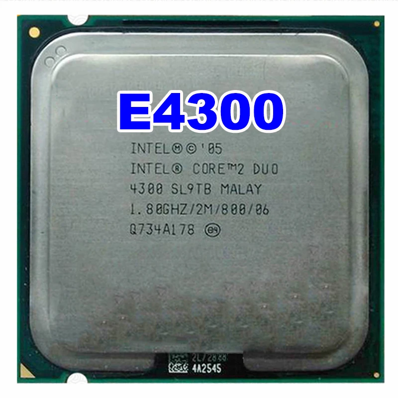 

Original INTEL CORE E4300 4300 dual-core CPU Processor (1.8Ghz/ 2M /800MHz) Socket LGA 775 SL9TB