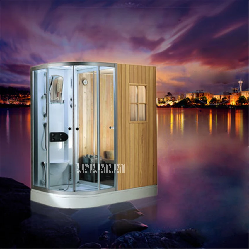 BY-7180 Household Solid Wood Steaming Room Home Bathroom Dry Wet Sauna Room High-quality Steam Sauna Shower Room 110V/220V 6KW