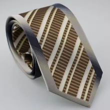 YIBEI Coachella Мужские галстуки Серый Окаймленный корбата бежевый коричневый диагональные полосы шеи галстук галстуки с узором свадебное платье gravata