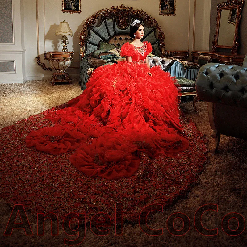 Royal Muslim Wedding Dress Luxury Turkey Soft Tulle Hand Made Flower Saudi Arabia Dubai Style