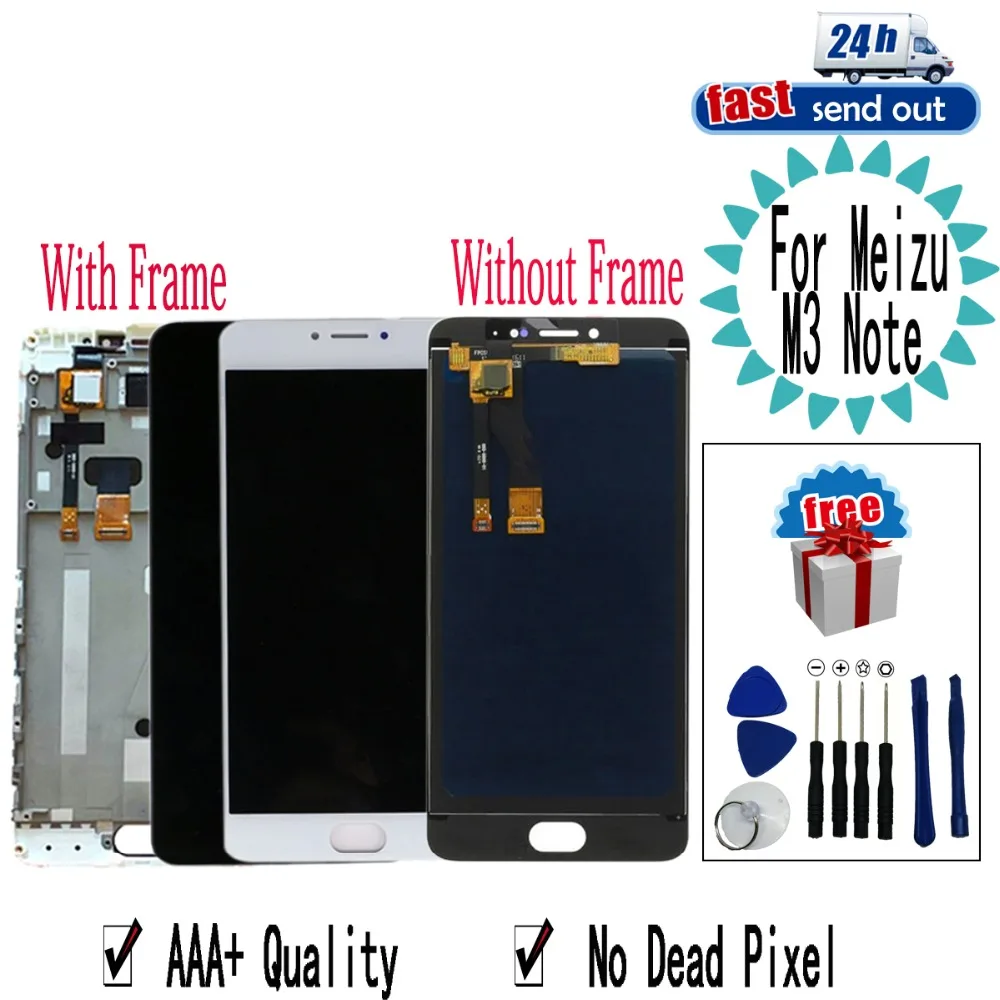 

5.5" L681H M681H LCD For MEIZU M3 Note LCD Display Touch Screen Digitizer Assembly Replacement with Frame For MEIZU M3Note