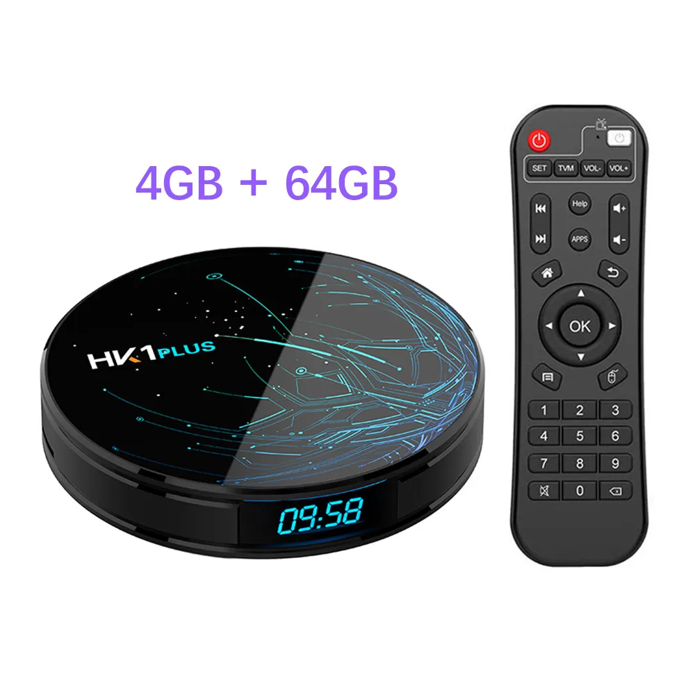 4 ГБ 64 ГБ Android 8,1 Smart tv BOX HK1 PLUS Amlogic S905X2 Dual Wifi BT4.0 USB3.0 H.265 4 K Youtube Google Voice Assistant HK1PLUS - Цвет: 4G 64G