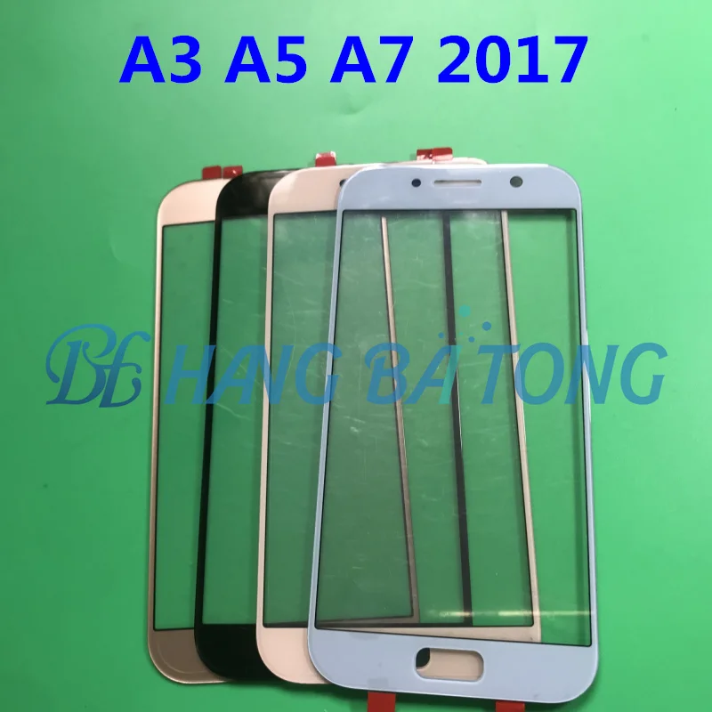 Внешний передний Внешний стеклянный объектив Замена для samsung Galaxy A3 A320 A5 A520 A7 A720 lcd сенсорный экран стекло+ клей