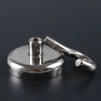 

10PCS D48mm strong neodymium magnetic hook with vertical pull force 80KG