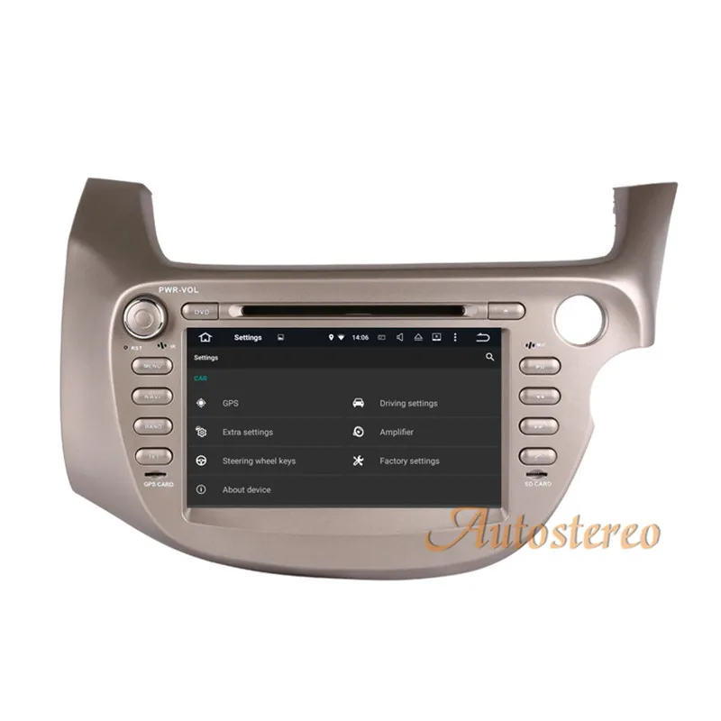 Flash Deal Car CD DVD player Android 7.1 16GB 2GB Car GPS navigation for Honda Fit RHD 2007-2013 radio mirror link mp3 video player Golden 10