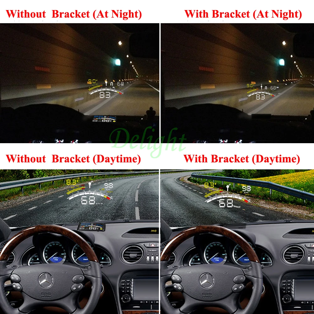 Новый 5 &quotHead Up Display HUD держатель капот автомобиля OBD II EOBD кронштейн для активной