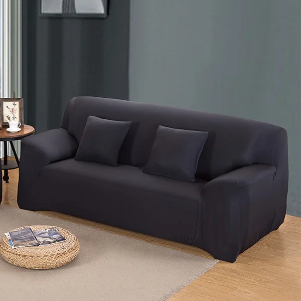22-стили для диванов секционные Capa de диванных чехлов эластичный диванных чехлов с цветочным принтом чехол, чехол для дивана, Гостиная - Цвет: black