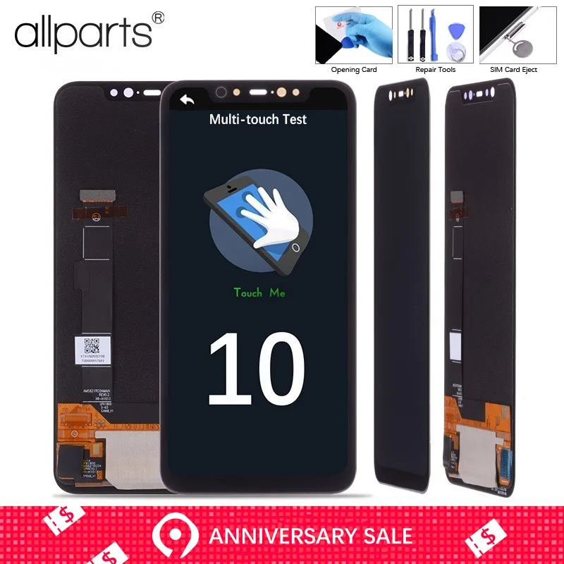

6.21" Original AMOLED LCD For XIAOMI Mi 8 Screen Fingerprint Edition in Mi8 LCD Under Display Touch with Frame Replacement