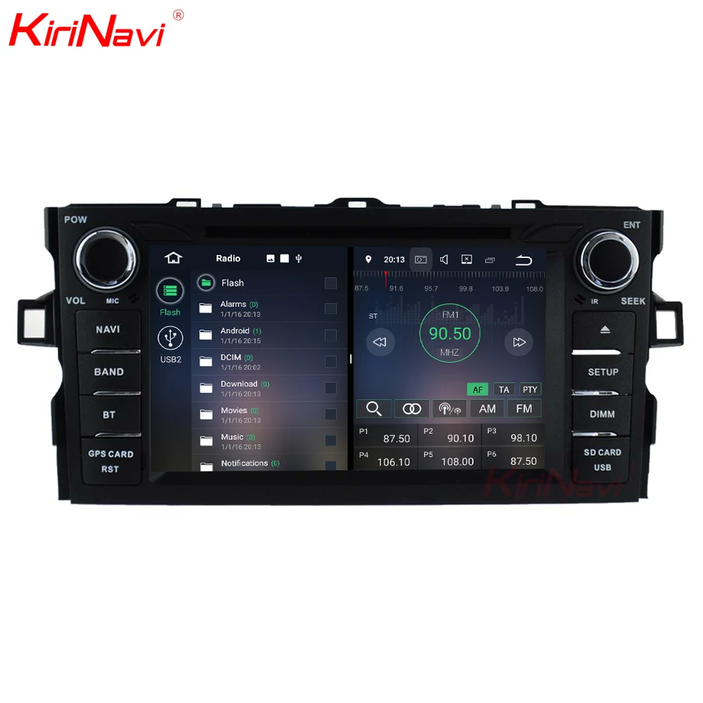 Flash Deal KiriNavi Android 7.1 stereo for Toyota Auris Car DVD Player GPS navigation 2007-2012 multimedia system with WiFi BT audio radio 5