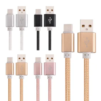 

1m 2m 3m Thicker Braided nylon Fabric Type C usb Cable Accessory Bundles for samsung Nokia N1 xiaomi 4c for letv lg g5