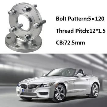 

2pcs 5x120 72.5CB Centric Wheel Spacer Hubs M12*1.5 Bolts For BMW E85 E82 E87 E89 E81 E36 E30 E65 E60 E64 E66 E46 E86 E52