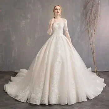 

High Quality 2019 Wedding Halter O Neck Dress Sexy Fashion Women Vintage Ball Gown Lace Chinese Style Party Dresses Wholesale
