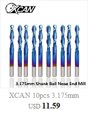 XCAN 10 шт./компл. 1,2 мм до 0,3 мм PCB мини сверло Вольфрамовая сталь карбид для печати печатная плата ЧПУ сверла машина